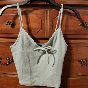 Cut crop top tank top